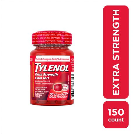 Tylenol Extra Strength Acetaminophen in Easy to Open Bottle - 150 EZTabs x 500 mg