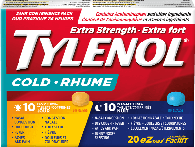 Tylenol Extra Strength Cold Daytime & Nighttime - 20 eZTabs