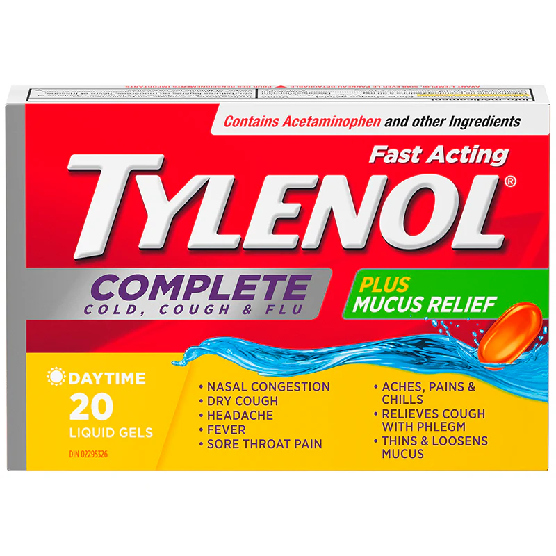 Tylenol Extra Strength Complete Cold, Cough, & Flu Plus Mucus Relief Liquid Gels