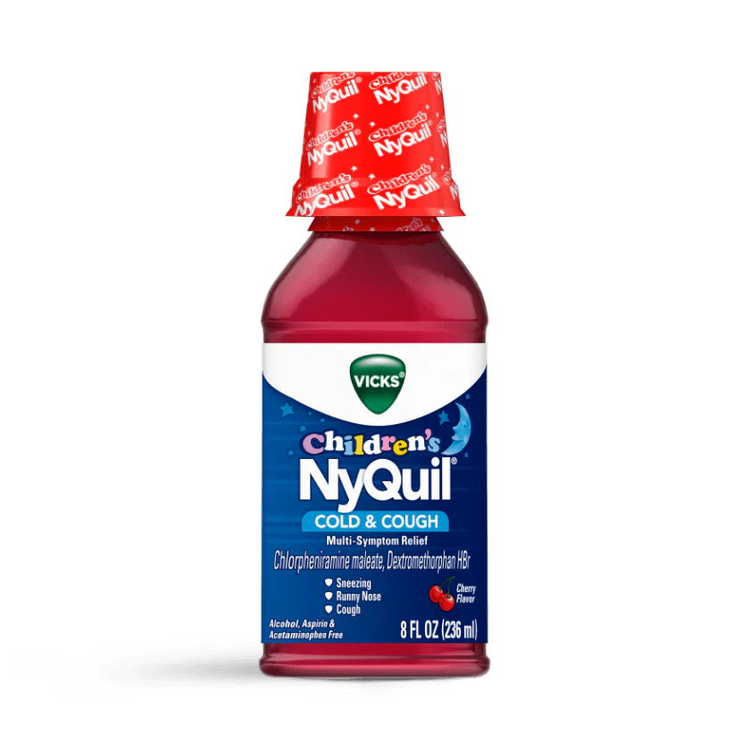 Vicks Children's NyQuil Cold & Cough Multi-Symptom Relief, Cherry Flavour - 236 ml