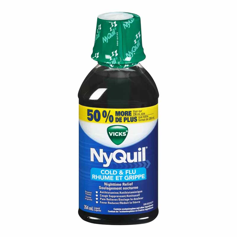 Vicks NyQuil Cold and Flu Liquid - 354 ml - Image 2