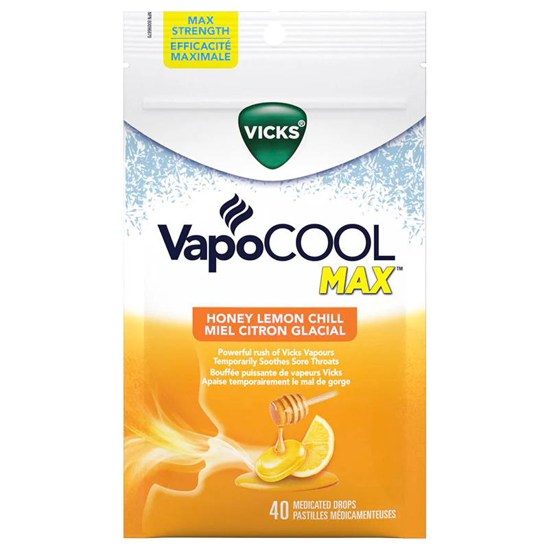 Vicks VapoCool Max Honey Lemon Chill Flavour - 40 medicated drops