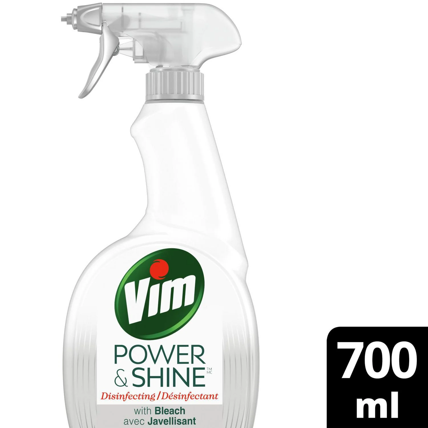Vim Power and Shine Spray Cleaner ,Disinfecting,Multi-Purpose with Bleach - 700mL