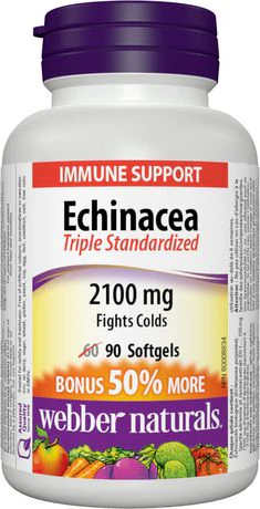 Webber Naturals Echinacea Triple Standardized 2100 mg - 90 softgels