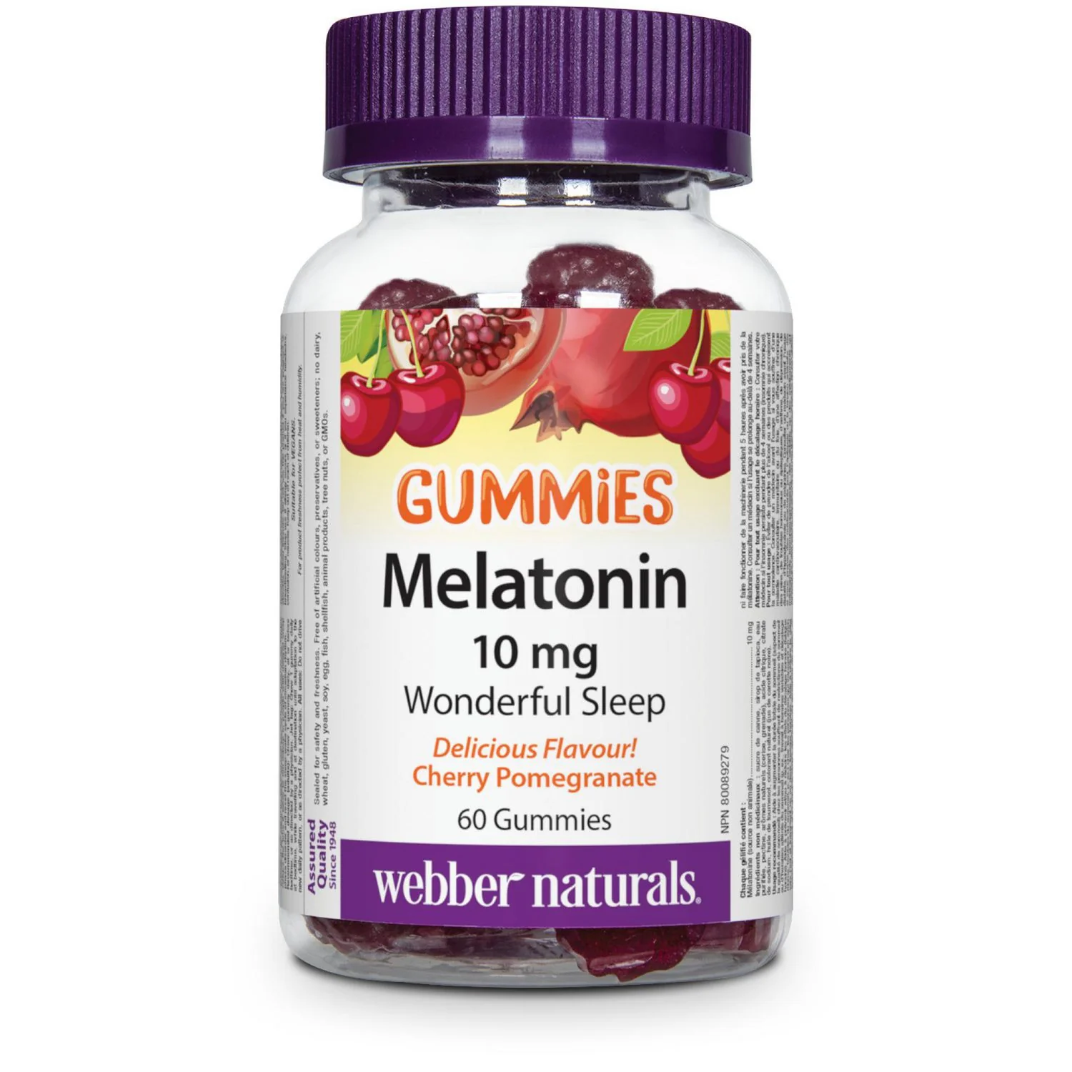Webber Naturals Gummies Melatonin 10 mg - 60 gummies