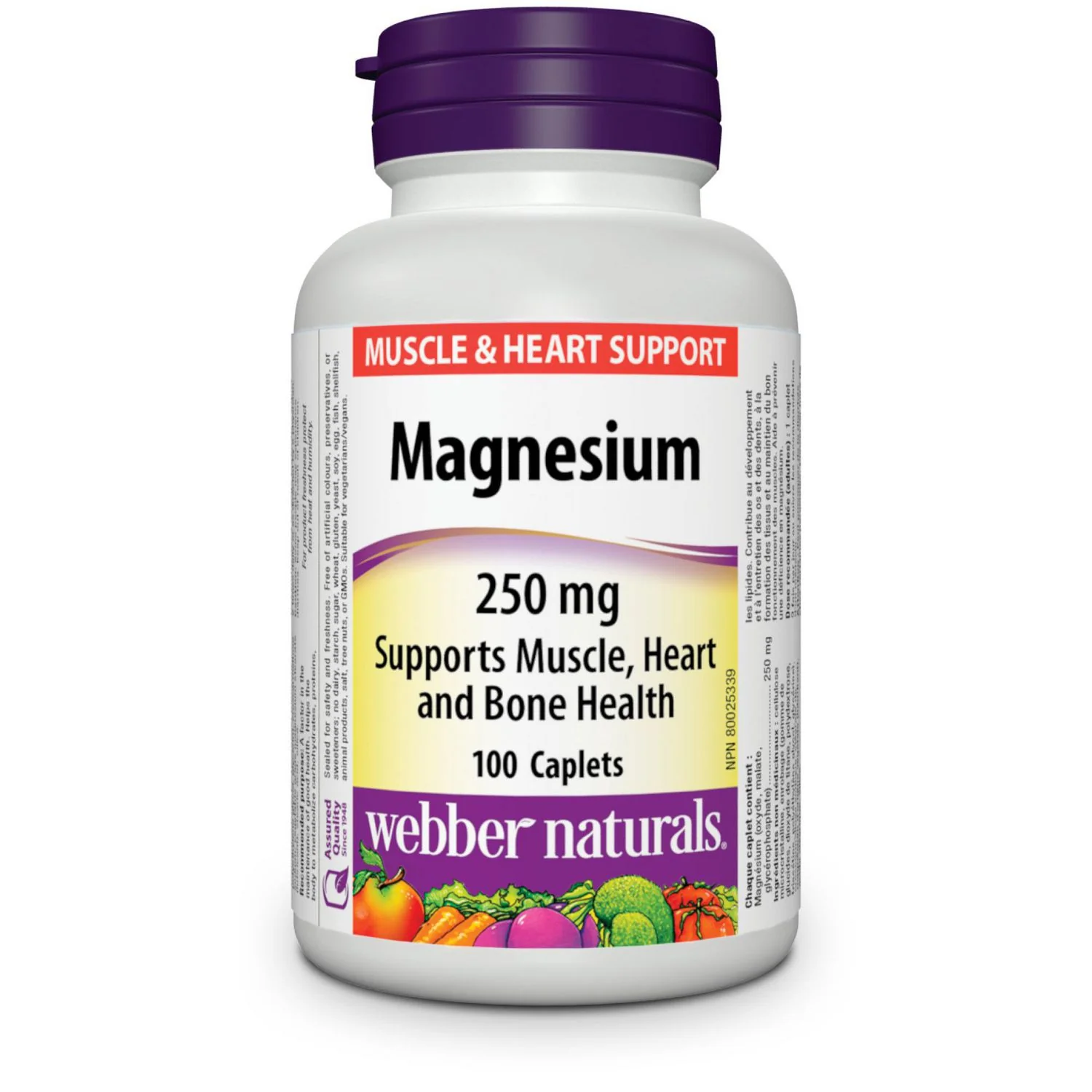 Webber Naturals Magnesium 250 mg - 100 caplets