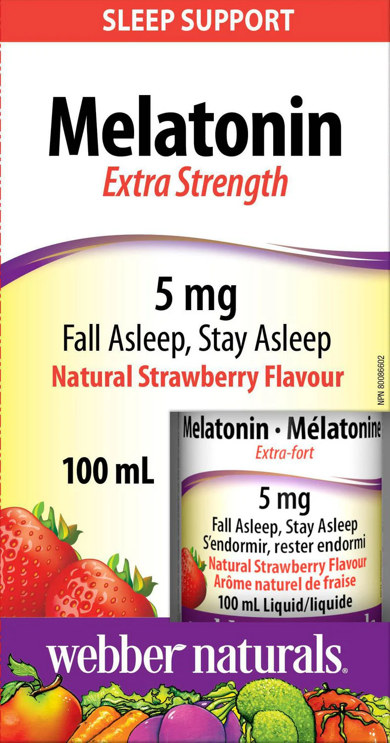 Webber Naturals Melatonin Extra Strength 5 mg - 100 ml
