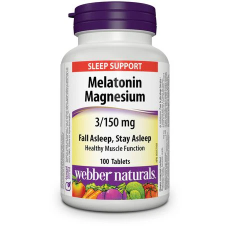 Webber Naturals Melatonin Magnesium 3/150 mg - 100 tablets