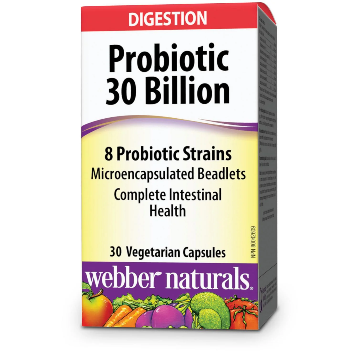Webber Naturals Probiotic 30 Billion 8 Probiotic Strains - 30 capsules