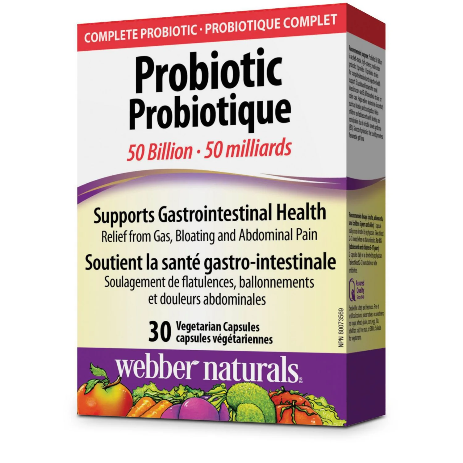 Webber Naturals Probiotic 50 Billion - 30 capsules