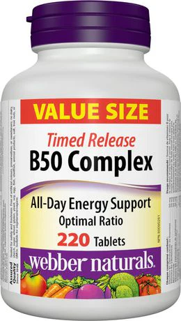 Webber Naturals Timed Release B50 Complex - 220 tablets