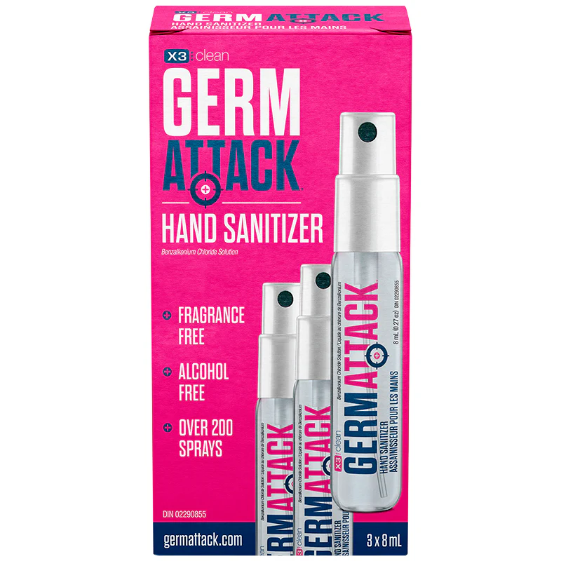 X3 Germ Attack Hand Sanitizer - 3 x 8 ml